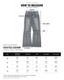 "VENTED" FLARED DENIM
