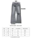 "VENTED" FLARED DENIM